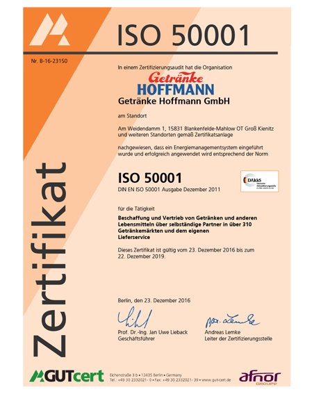 Nachhaltigkeit ISO 50001