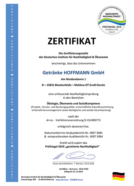 Getränke Hoffmann Nachhaltigkeit