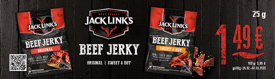 Jack Links Beef Jerky Original, Sweet & Hot