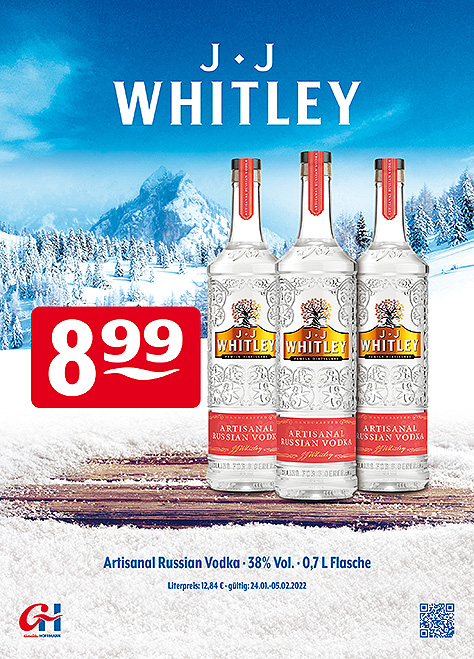 JJ Whitley Artisanal Russian Vodka