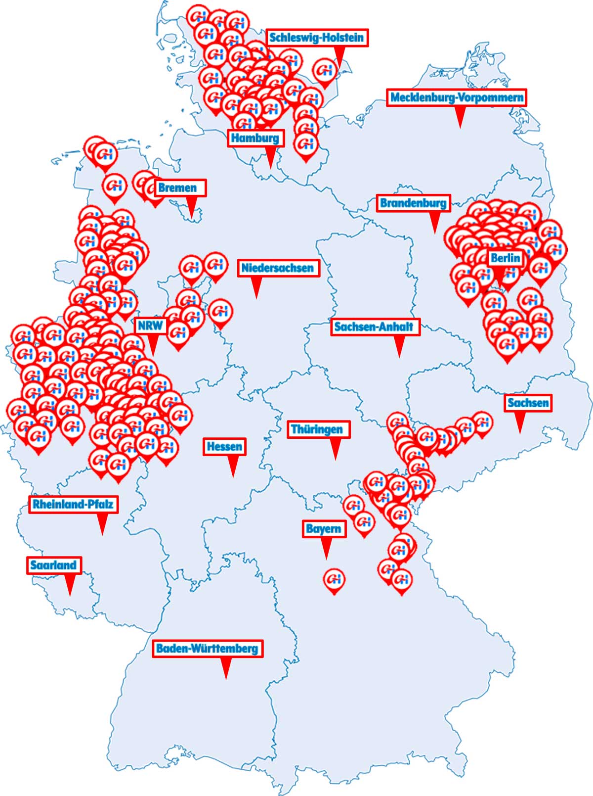 Deutschlandkarte Deutschlandkarte