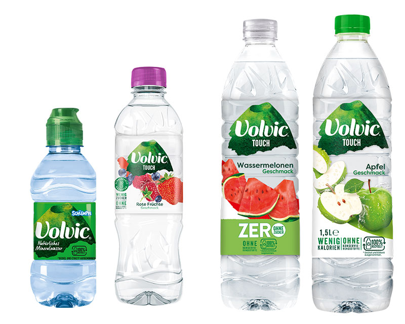 Volvier-Vielfalt bei GH (1) Auch Volvic bietet maximale Abwechslung – auch in handlichen Trinkflaschen. Perfekt für unterwegs!