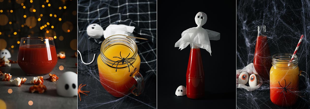 Getränke-Grusel-Trends für Halloween (0) Blutgetränktes Popcorn, Spinnen und Gespenster am Glas oder Glubschaugen im Drink – Halloween kann kommen!