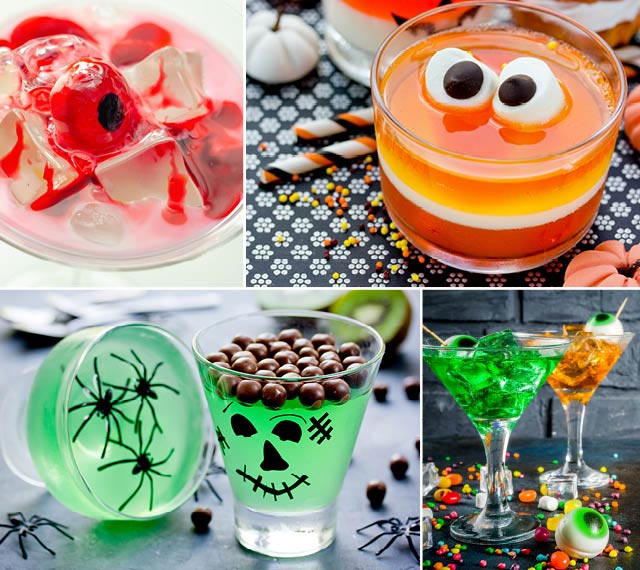 Glibberige Halloween-Ideen mit Wackelpudding (1) Glibber und Wackelpudding im Glas – schaurig-schöne Dekorationsideen