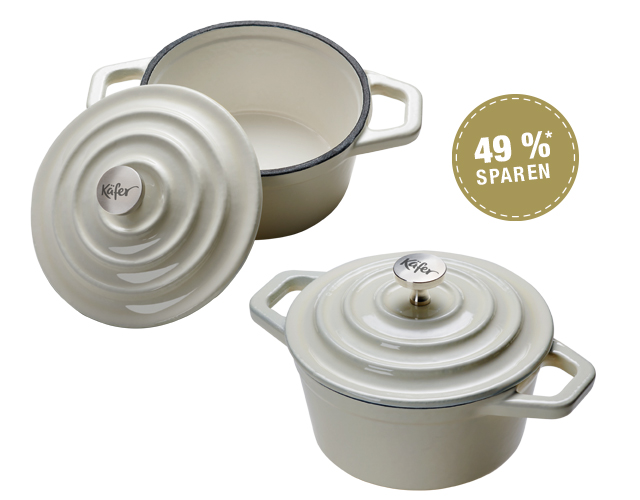 GH-Treueaktion Käfer Cocotte-Set 2-teiliges Käfer Cocotte-Set – 49 % Preisvorteil