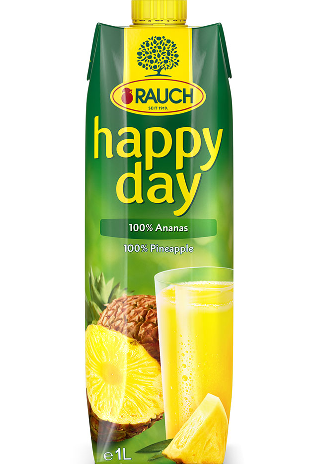 happy day Ananas gegen Erkältungen (1) 100 % Ananas steckt in happy day von RAUCH