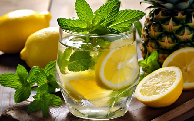 Rezept für Erkältungskiller (1) Aus Ananassaft, Zitrusfrüchten, viel Ingwer und Minze entsteht diese Stärkung fürs Immunsystem.