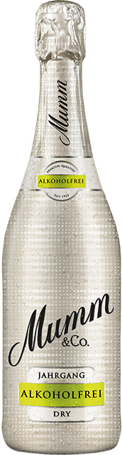 Mumm & Co. Dry Alkoholfrei bei GH (1) Flasche mit interessanter Optik: Mumm & Co. Dry Alkoholfrei