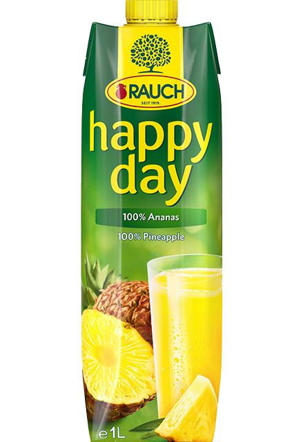 RAUCH happy day 100 % Ananas für Virgin Sunrise (1) Tetra Pak happy day 100 % Ananas von RAUCH
