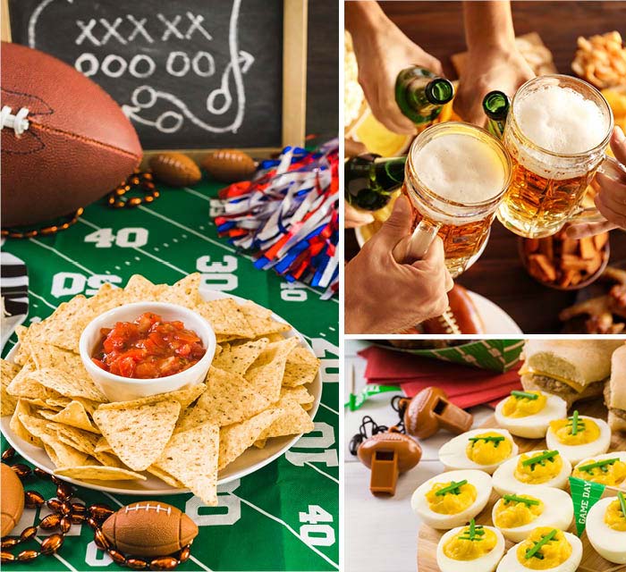 Snacks für den Football-TV-Abend (1) Nachos mit Salsa, Fingerfood oder Bier – auf die richtige Präsentation kommt es beim Football-TV-Abend an!