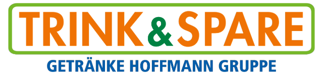 Trink & Spare Logo orange und grünes Trink & Spare Logo der Getränke Hoffmann Gruppe