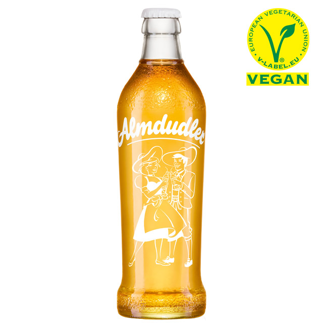 Veganer Almdudler bei GH mit V-Label (1) Flasche Almdudler mit V-Label