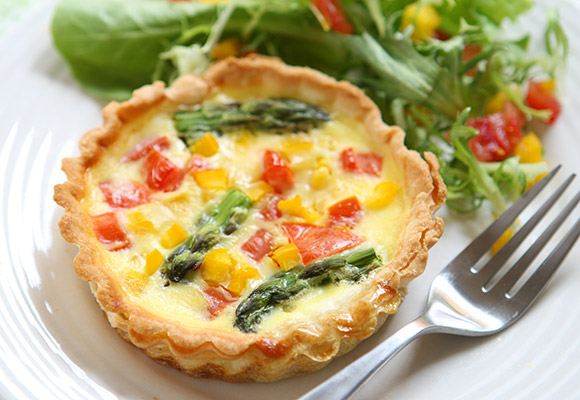 Mini-Spargel-Quiche (2) Mini-Spargel-Quiche mit Mais und Tomate