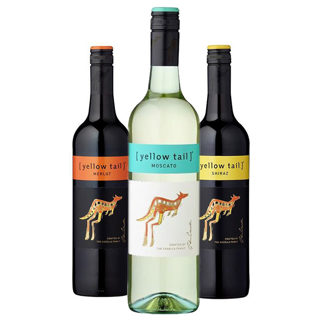 [yellow tail] gibt es in den Sorten Merlot, Moscato und Shiraz – alle sind vegan
