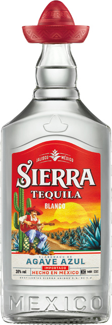 Erdbeer-Margarita mit SIERRA Tequila Blanco (1) Der Tequila-Klassiker mit dem Sombrero: SIERRA Tequila Blanco