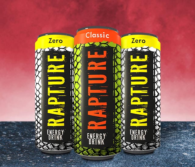 GH-Newcomer RAPTURE (1) Dosen des Newcomers RAPTURE in den Sorten Zero und Classic