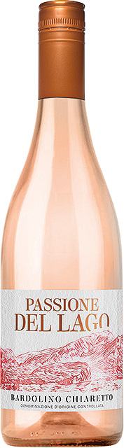 Bardolino Chiaretto: Rosé vom Gardasee Eine 0,75L Flasche Bardolino Chiaretto der Marke Passione del Lago