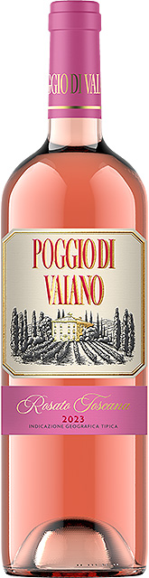 Rosato Poggio di Vaiano: Wein aus der Toskana Eine 0,75L Flasche Rosato der Marke Poggio di Vaiano