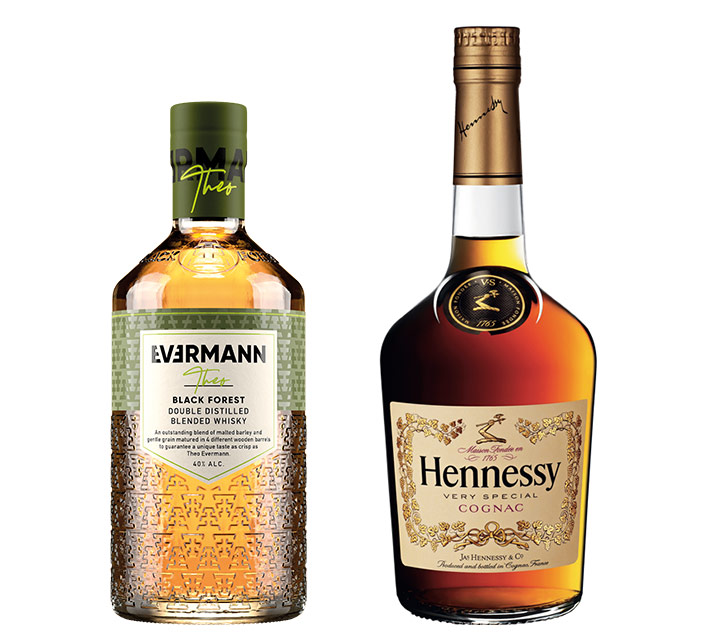 Whisky oder Cognac als Digestif (1) EVERMANN Theo Blended Whisky und Hennessy Very Special Cognac