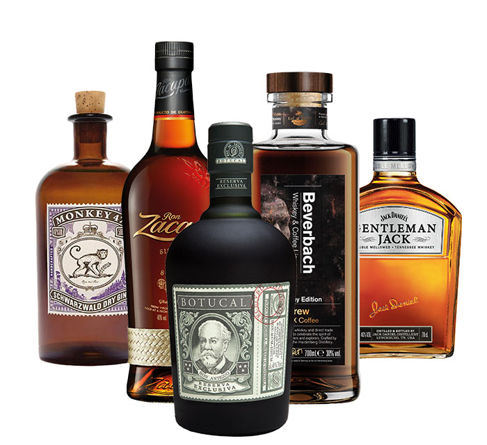 Alkohol Ideen verschenken (1) MONKEY 47, Ron Zacapa 23, BOTUCAL, Beverbach oder JACK DANIEL'S Gentleman Jack – nutze die breite Auswahl an alkoholischen Geschenk-Ideen bei Getränke Hoffmann