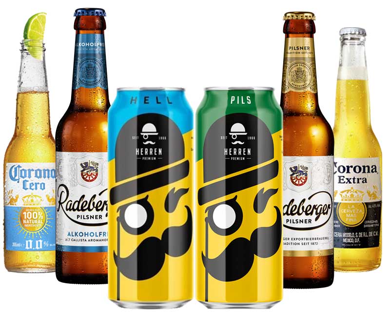 Bierauswahl bei GH für den Football-Abend (1) HERREN, Radeberger und Corona Extra - breite Bierauswahl bei GH