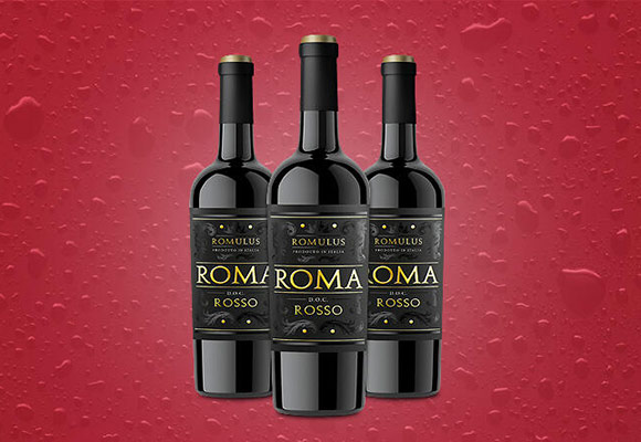 Flaschen von Romulus Rosso DOC