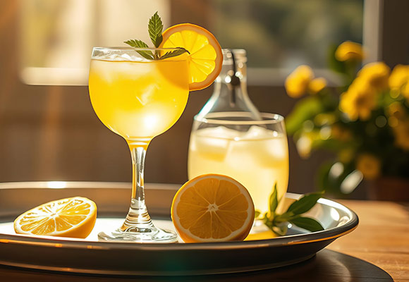 Limoncello-Cocktail im Glas