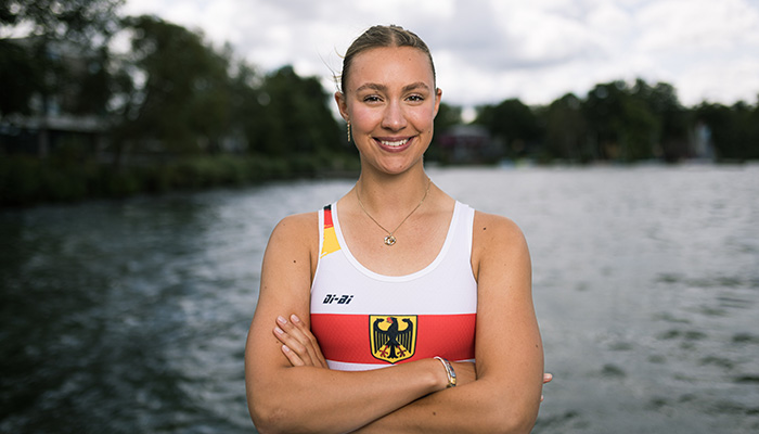 Ruderin Lanea Rüter für Deutschland Ruderin Lanea Rüter im Deutschlandtrikot