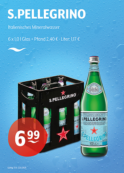 S.Pellegrino italienisches Mineralwasser