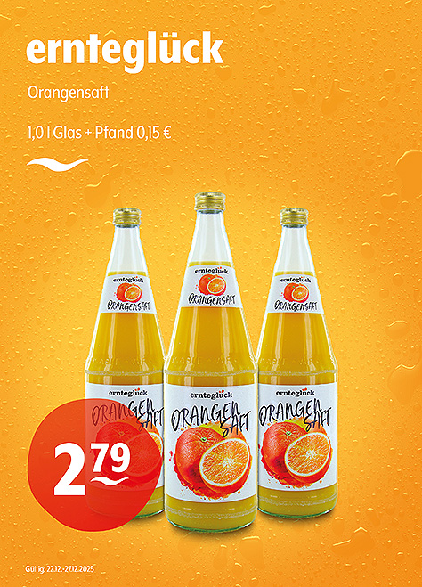 Ernteglück Orangensaft