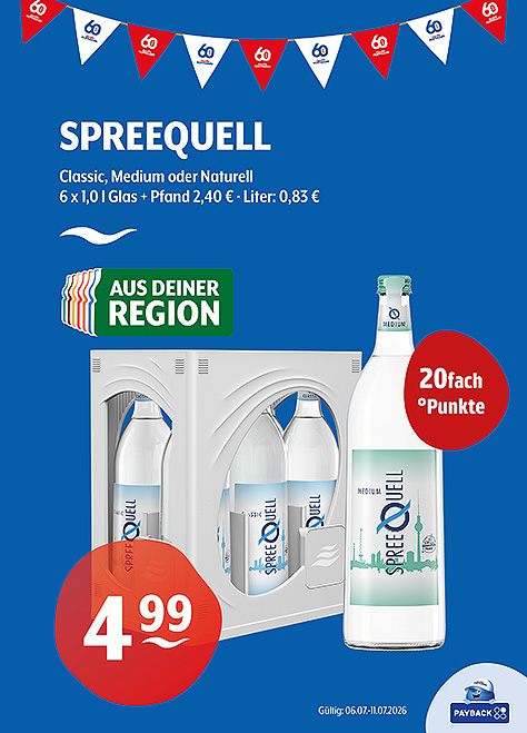 Spreequell Natürliches Mineralwasser