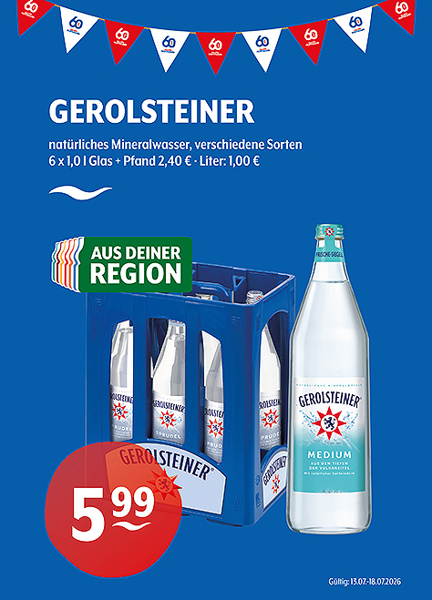 Gerolsteiner Natürliches Mineralwasser
