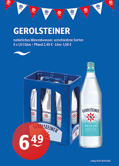 Gerolsteiner Natürliches Mineralwasser
