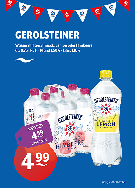 Gerolsteiner Natürliches Mineralwasser mit Geschmack