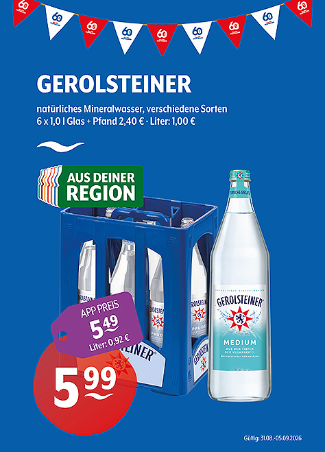 Gerolsteiner Natürliches Mineralwasser