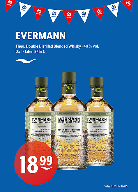Evermann Theo Double Distilled Blended Whisky