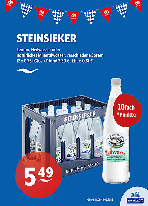 Steinsieker Natürliches Mineralwasser & Heilwasser