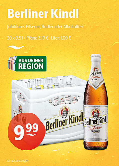 Berliner Kindl Jubiläums Pilsener, Radler & Alkoholfrei