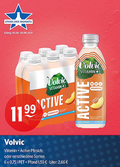 Volvic Vitamin + Active Pfirsich