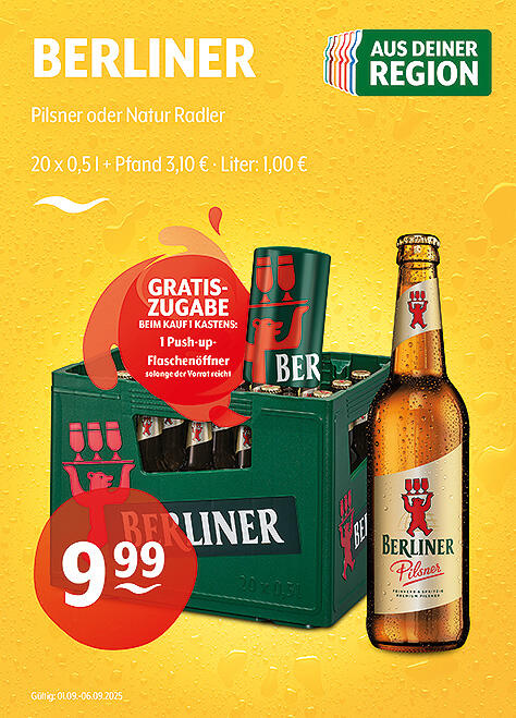 Berliner Pilsner und Natur Radler