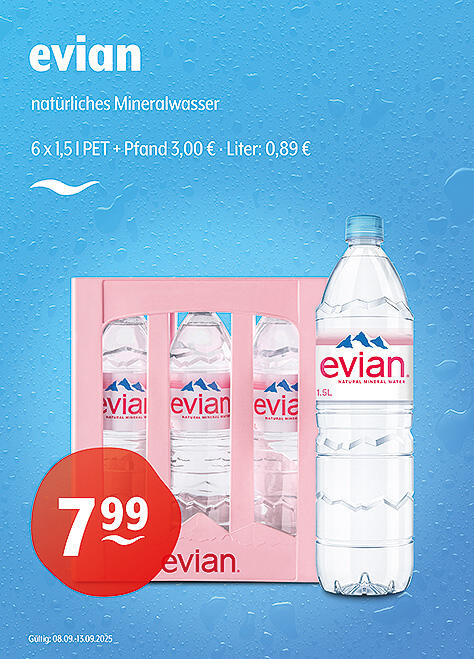 Evian Natürliches Mineralwasser