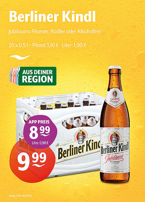 Berliner Kindl Jubiläms Pilsner, Radler & Alkoholfrei