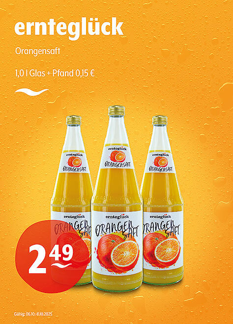 Ernteglück Orangensaft