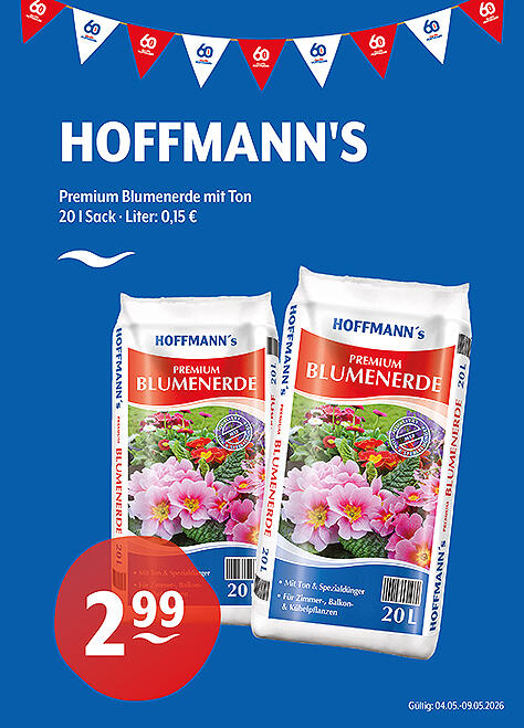 Hoffmann's Premium Blumenerde mit Ton