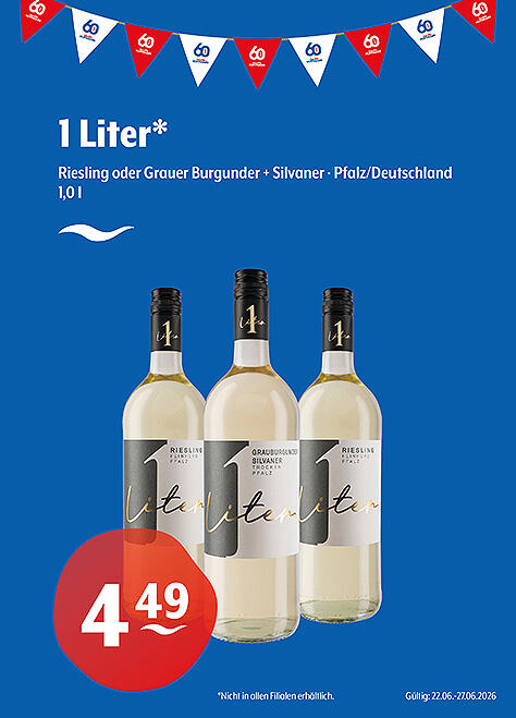 1 Liter Wein