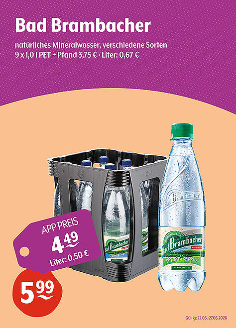 Bad Brambacher Natürliches Mineralwasser