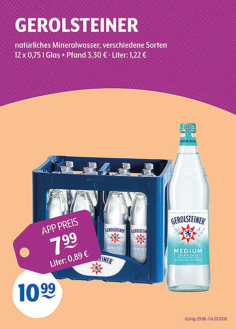 Gerolsteiner Natürliches Mineralwasser