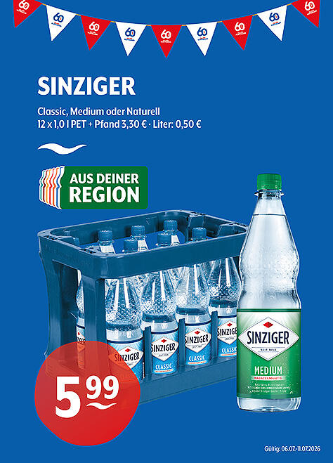 Sinziger Natürliches Mineralwasser