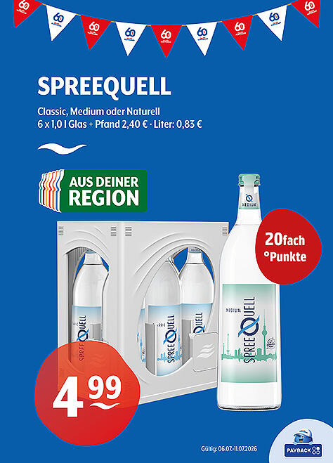 Spreequell Natürliches Mineralwasser