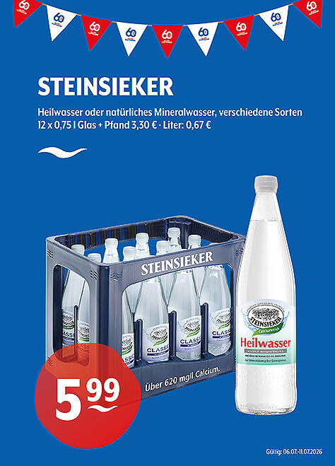 Steinsieker Natürliches Mineralwasser & Heilwasser